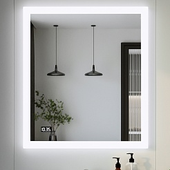 Бриклаер Мебель для ванной Берлин 80 оникс серый с белой ручкой – фотография-14